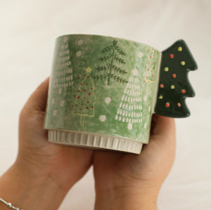 Christmas Hand-Painted Ceramic Mug