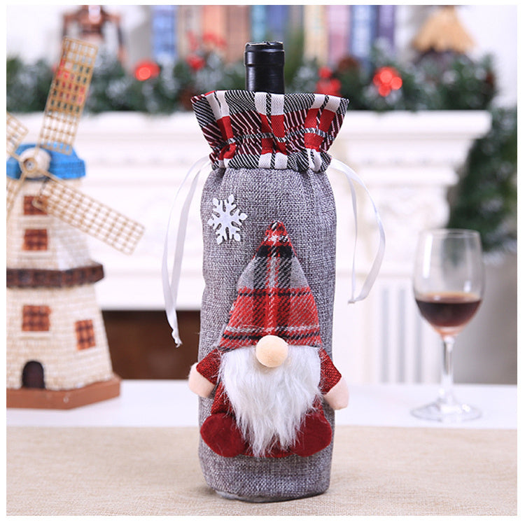 Champagne Santa Claus Bottle Cover