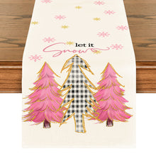 Carica l&#39;immagine nel visualizzatore di Gallery, Pink Pastel Christmas Table Runner
