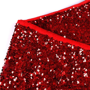 Red Sequins Christmas Tree Skirt Decoration