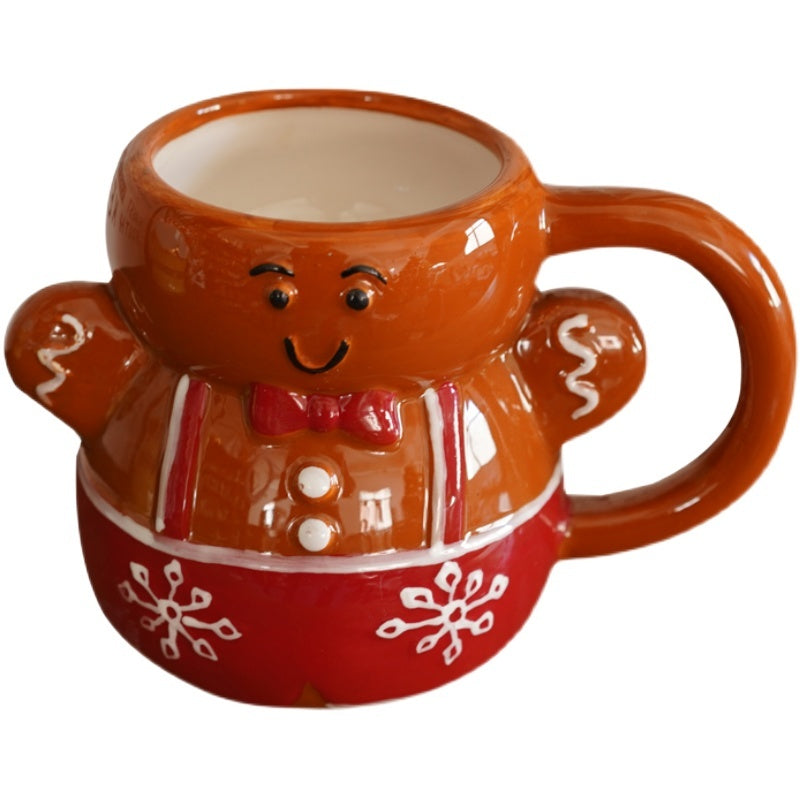 Cute Hand-Painted Gingerbread Man Cup