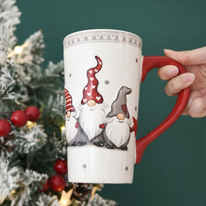 Christmas Elfs Large Capacity Ceramic Cup