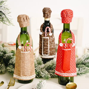 Rustic Lace Apron Wine Bottle Cover