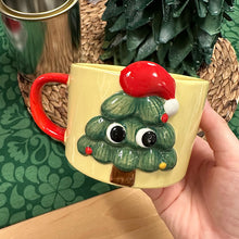 Carica l&#39;immagine nel visualizzatore di Gallery, Hand-Painted 3D Cute Christmas Tree-Shaped Mug
