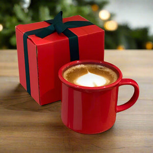 Simple Christmas Red Ceramic Mug