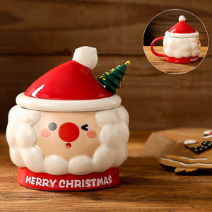 Cute Creative Christmas Santa Ceramic Cup