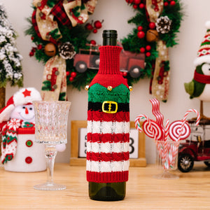 Christmas Knitted Dress Bottle Cover