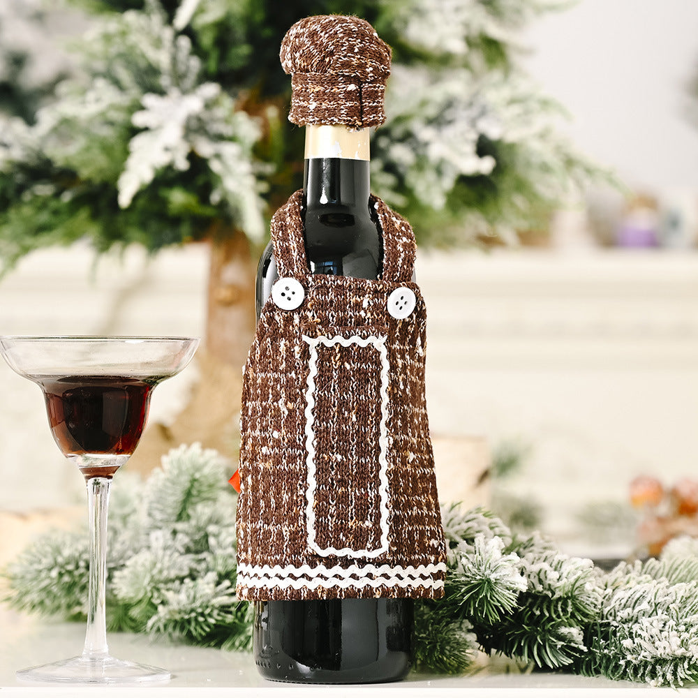 Rustic Lace Apron Wine Bottle Cover