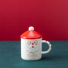 Carica l&#39;immagine nel visualizzatore di Gallery, Simple Christmas Ceramic Mug With Lid Spoon
